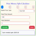 Prize Money Split Calculator .